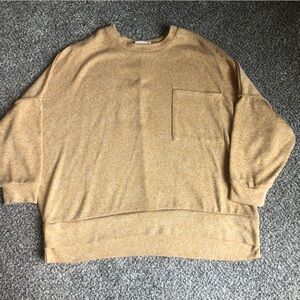 Zenana Outfitters Mustard Marled Knit Top